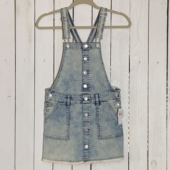 Acid Wash Button Up Skirtall - Picture 6 of 15